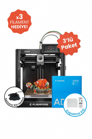 FLASHFORGE Adventurer 5X & Enclosed Kit Bundle (Kamera Hediyeli)